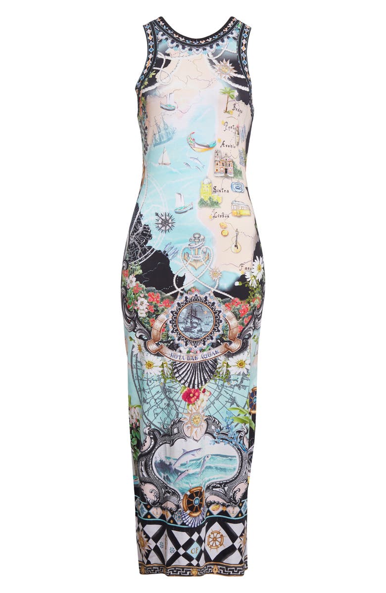 Camilla Folk Afloat Jersey Tank Dress, Alternate, color, Folk Afloat