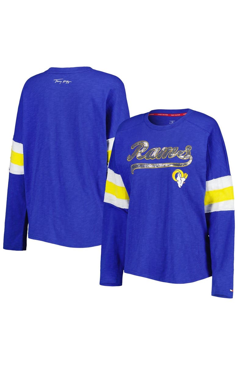 Tommy Hilfiger Women's Tommy Hilfiger Royal Los Angeles Rams Justine Long Sleeve Tunic T-Shirt, Main, color, Royal