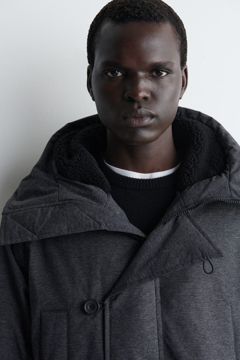 Technical Hooded Down Parka, Alternate, color, DARK GRAY