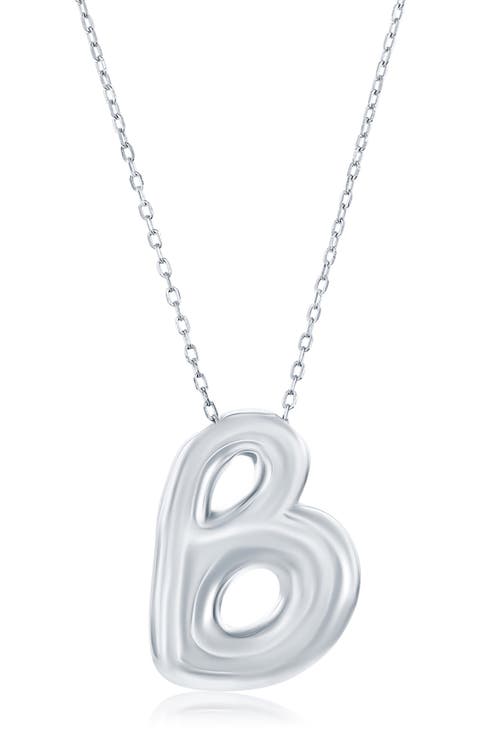 Bubble Initial Pendant Necklace