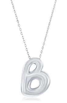SIMONA Bubble Initial Pendant Necklace
