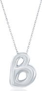 SIMONA Bubble Initial Pendant Necklace