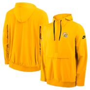 Nike Men's Nike Gold Pittsburgh Steelers Sideline Broken Rules Alternate Anorak Half-Zip Hooded Jacket