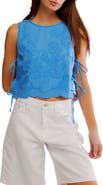 Free People Faded Gardens Embroidered Cotton Tank