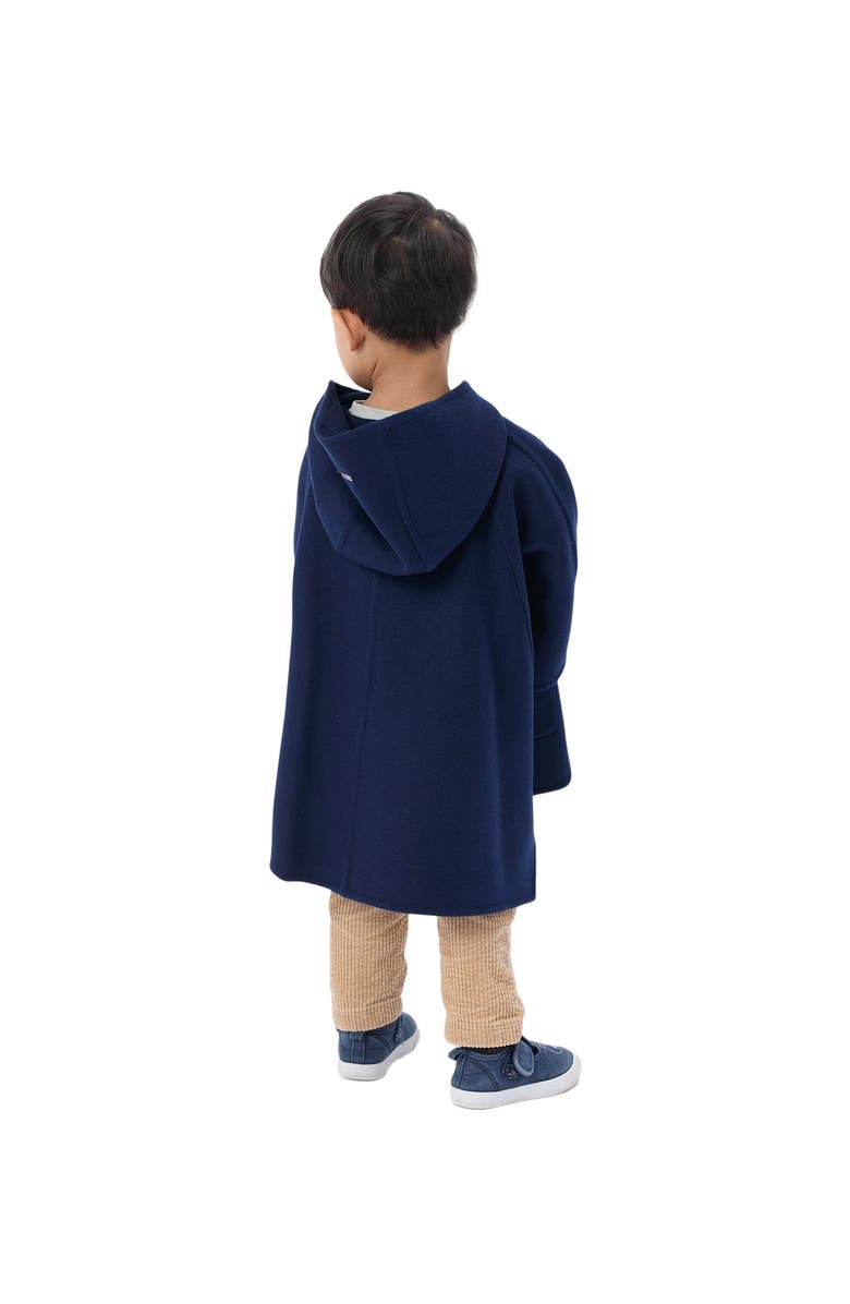 GOBI Mongolian Cashmere Kids Hooded Cashmere Poncho, Alternate, color, Navy