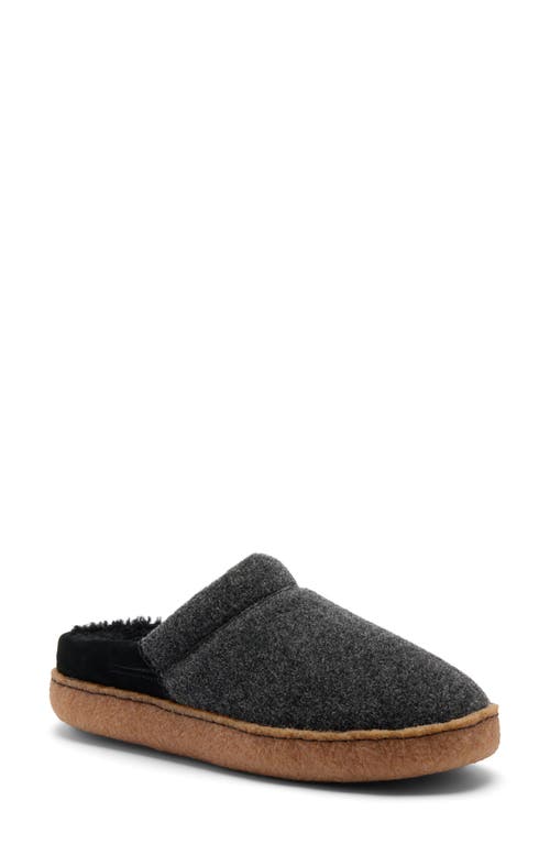 SOREL Nakiska III Faux Shearling Lined Slide Slipper in Black/gum 2 at Nordstrom, Size 10