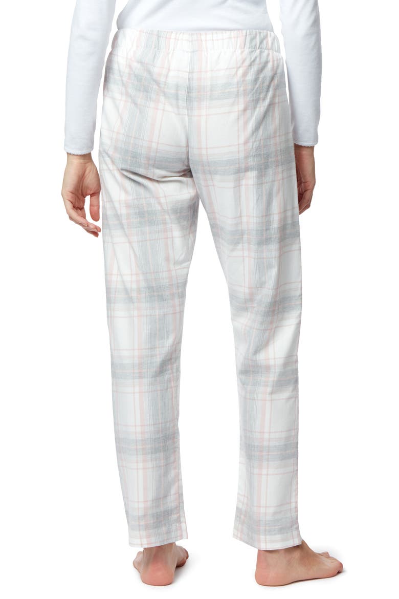 Check Flannel Pajama Pants, Alternate, color, GREY/ PINK