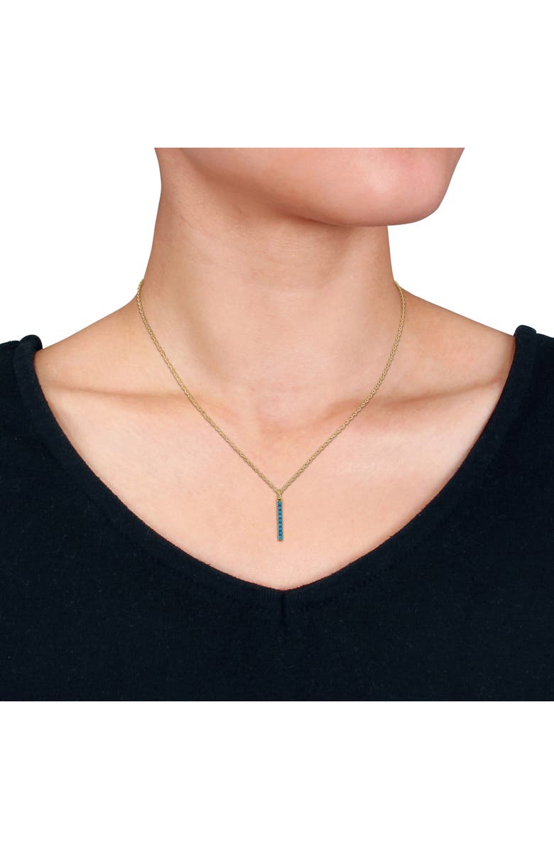 Julianna B. Composite Turquoise Linear Drop Necklace, Alternate, color, Turquoise