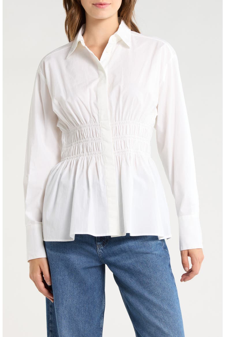 Sly Poplin Shirt, Main, color, WHITE