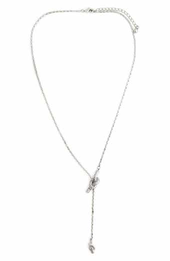 Panacea Pavé Crystal Knot Y-Necklace