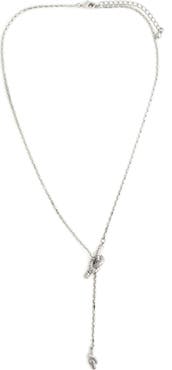 Panacea Pavé Crystal Knot Y-Necklace