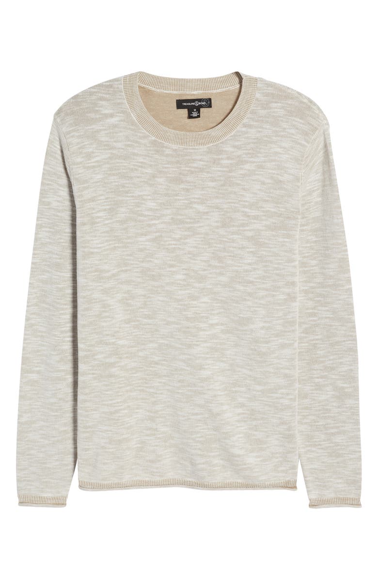 Treasure & Bond Textured Cotton Sweater, Alternate, color, Ivory Egret