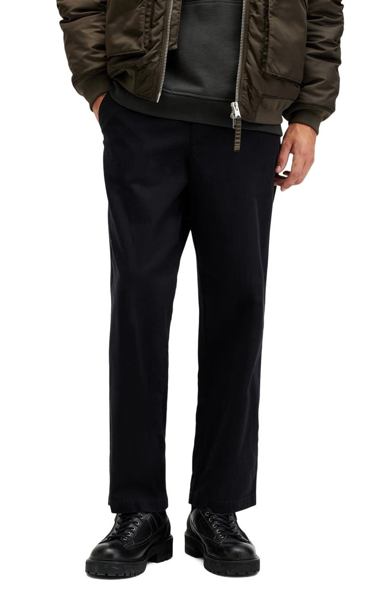 AllSaints Warden Wide Leg Cotton Pants, Main, color, 