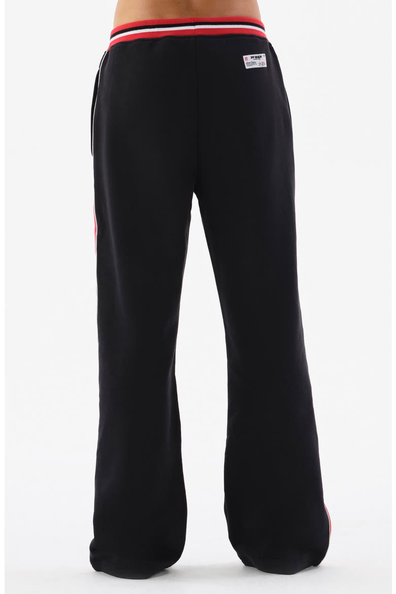 Colorblocked Fleece Straight Leg Pants, Alternate, color, BLACK/ 49ERS