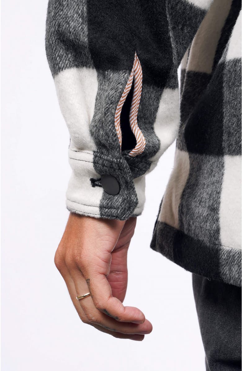 WILDFANG The Essential Flannel Fleece Lined Shacket, Alternate, color, 