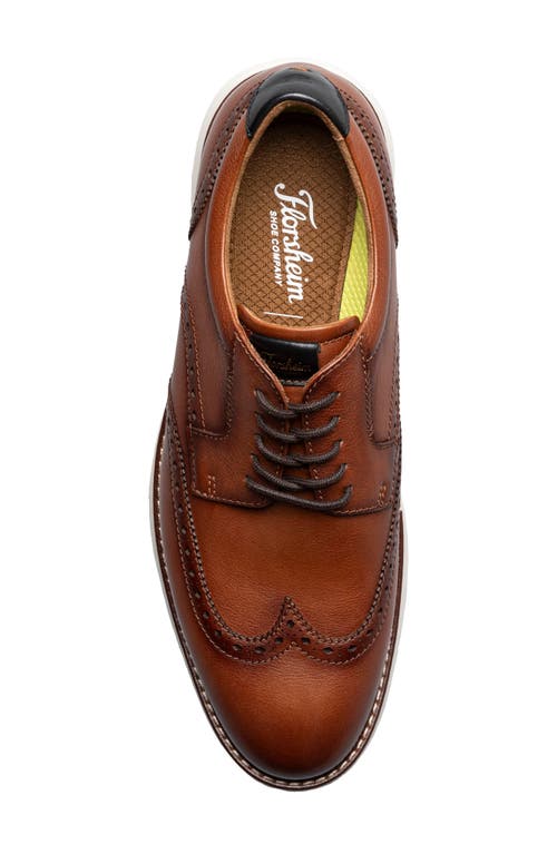 Florsheim Launch Wingtip Derby In Cognac Multi