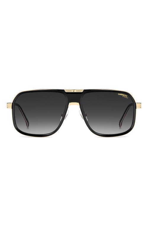 Carrera Eyewear 1090/s 60mm Gradient Navigator Sunglasses In Black Red/dark Grey Sf