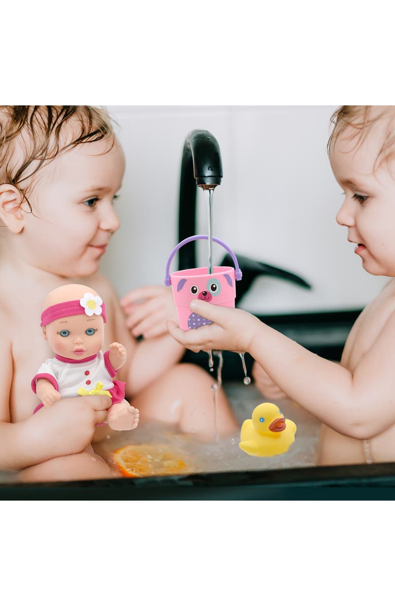 Magic Nursery Bath Safe 8" Baby Doll Bath Time Playset, 2+, Alternate, color, Multicolored