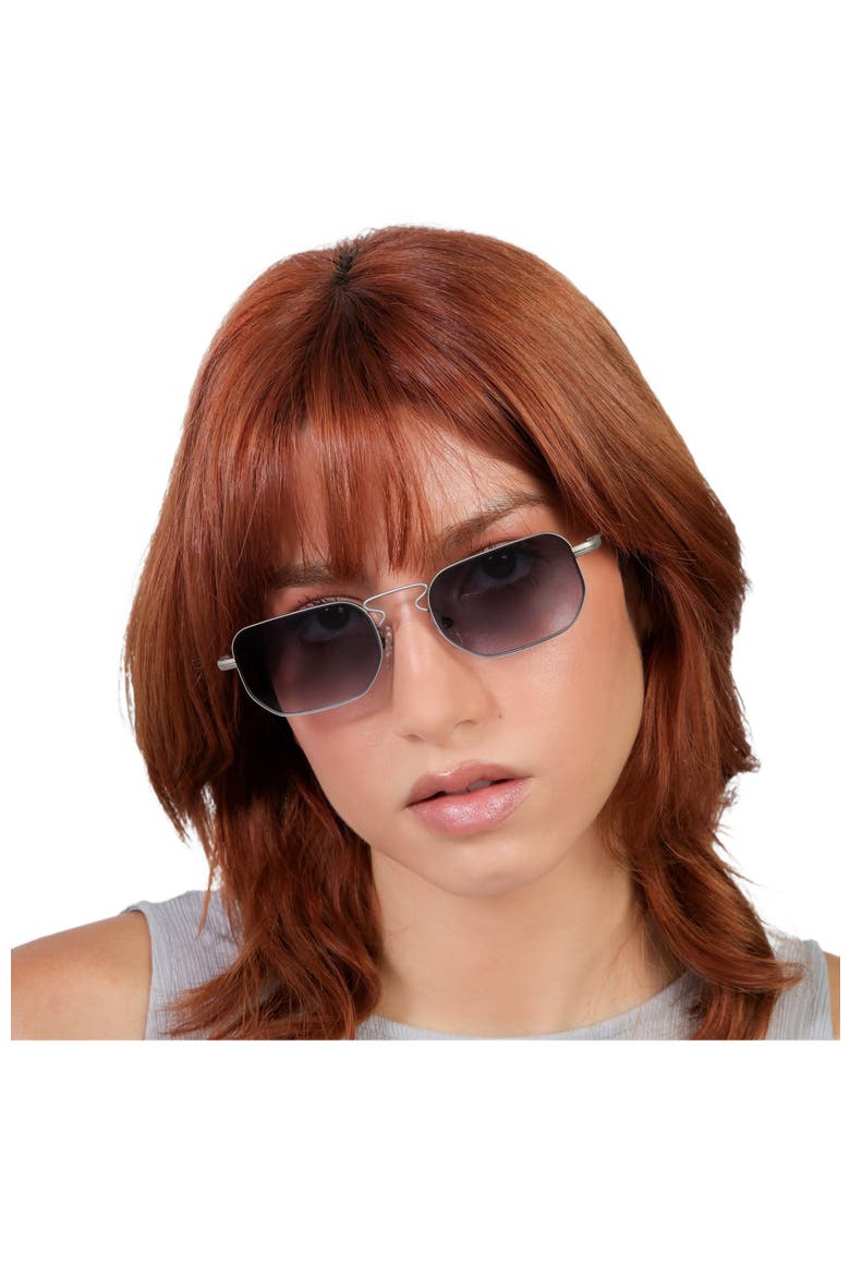 Venetian Sunglasses, Alternate, color, Matte Black / Grey