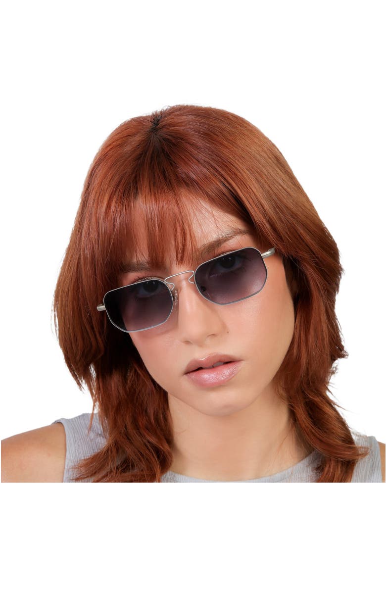 Lyndon Eyewear Venetian Sunglasses, Alternate, color, Matte Black / Grey