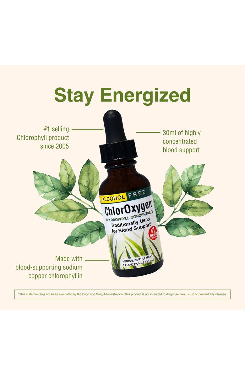 Trace Minerals ChlorOxygen Chlorophyll Concentrate - Highly-Concentrated Energy Support - Aids Healthy Blood Circulation - Natural Vitality Support - Alcohol-Free - 1 fl oz, Alternate, color, NO COLOR