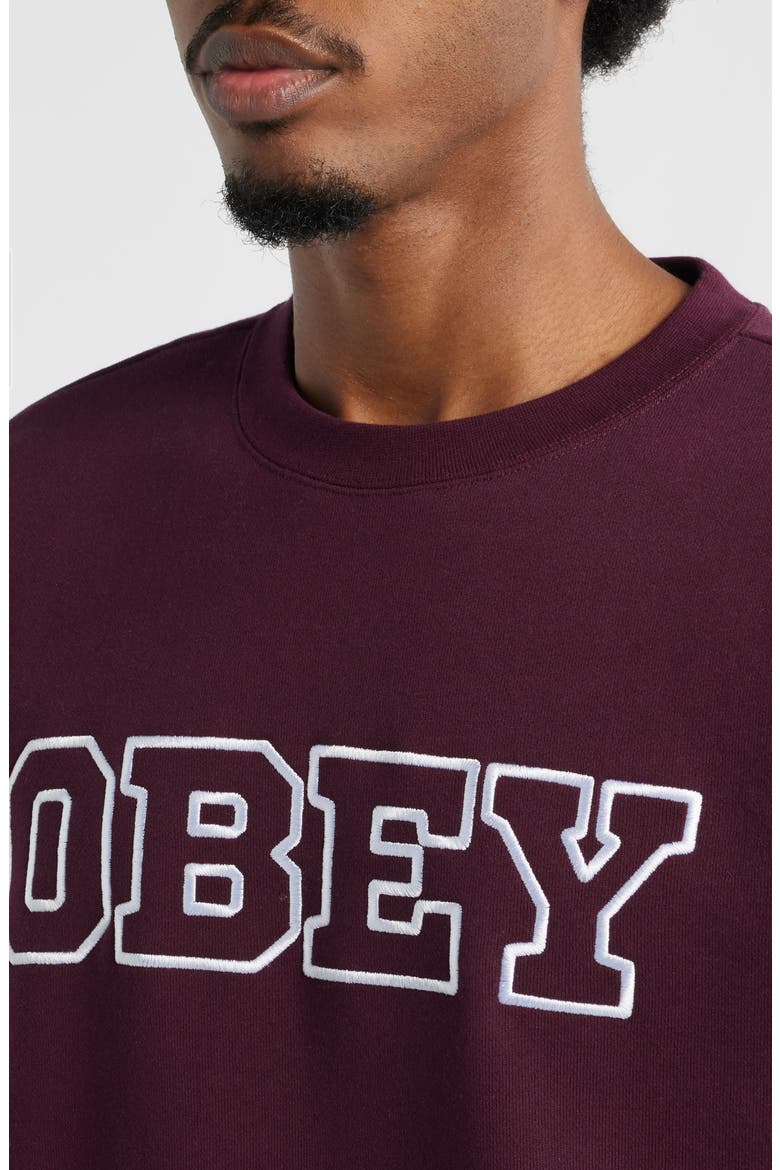 Tenor Heayweight Fleece Crewneck Sweatshirt, Alternate, color, WINETASTING
