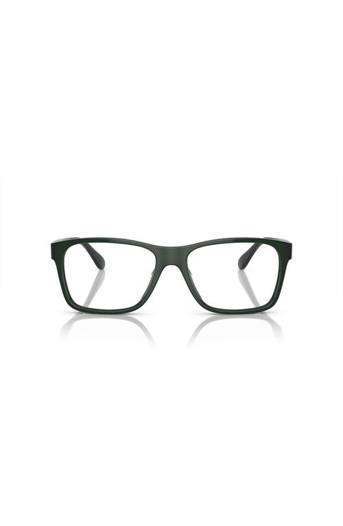 Ralph Lauren 56mm Rectangle Optical Glasses In Green