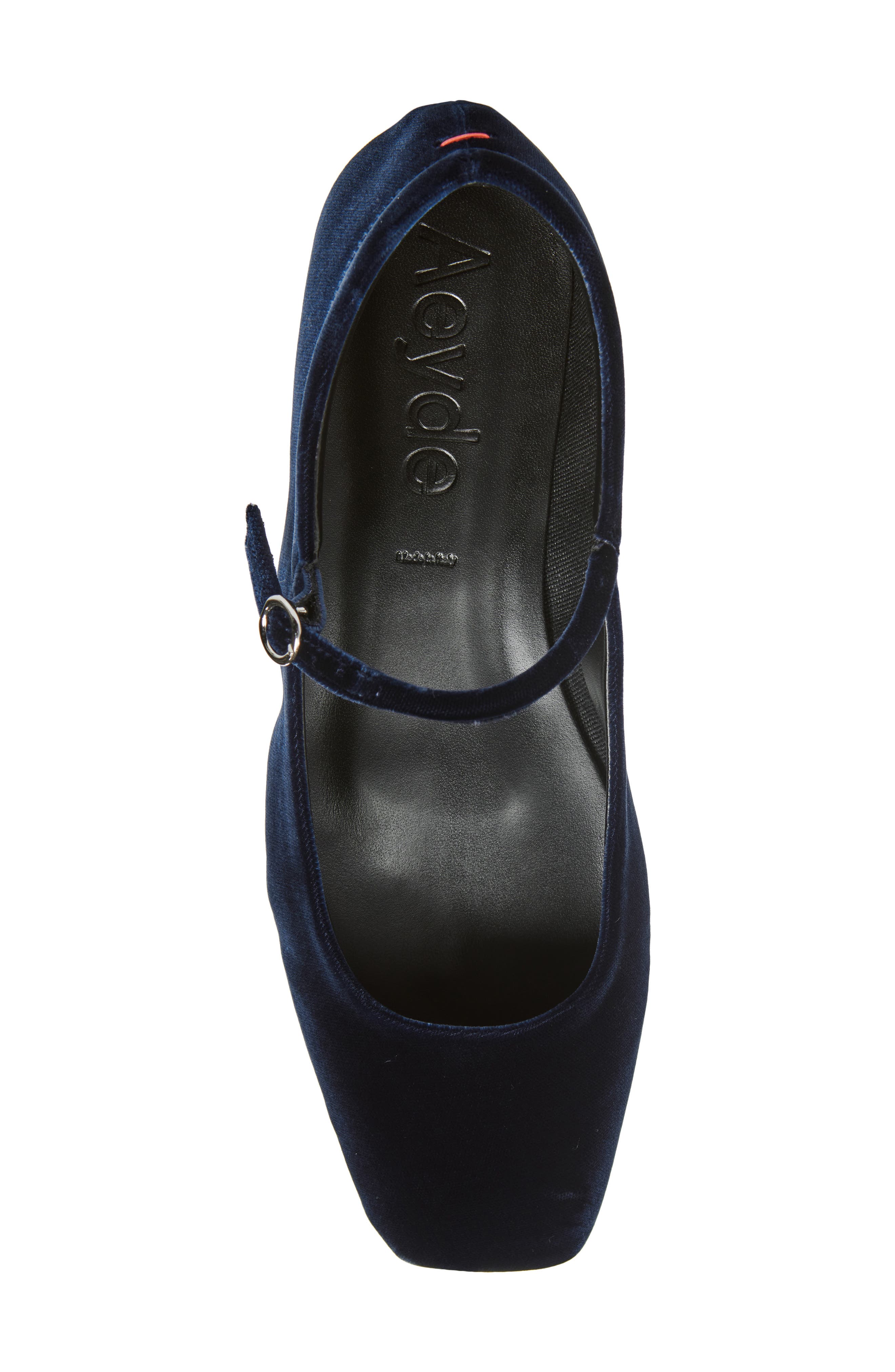 aeyde Uma Mary Jane Flat, Alternate, color, Navy