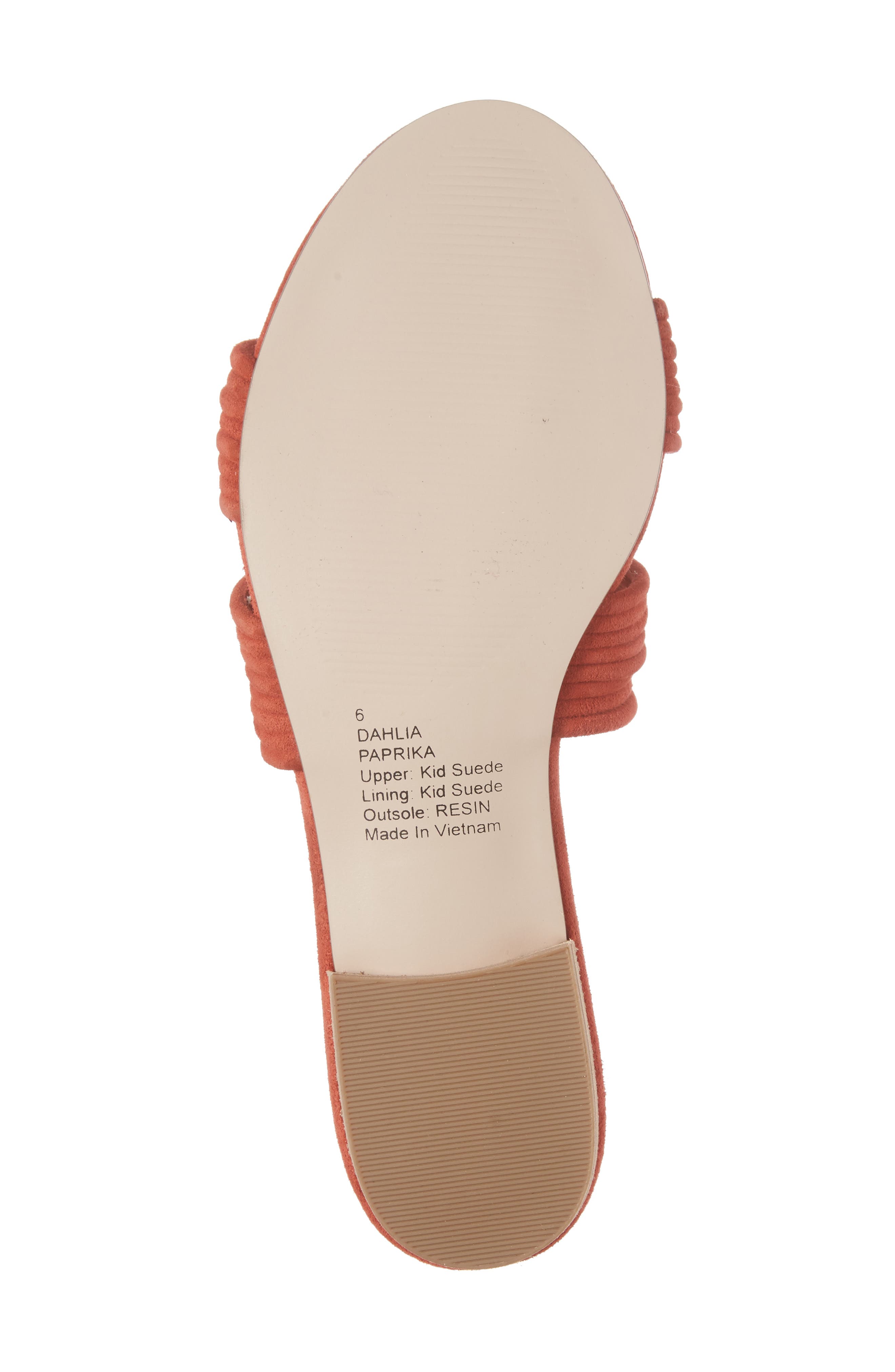 Dahlia Flat Sandal, Alternate, color, PAPRIKA SUEDE