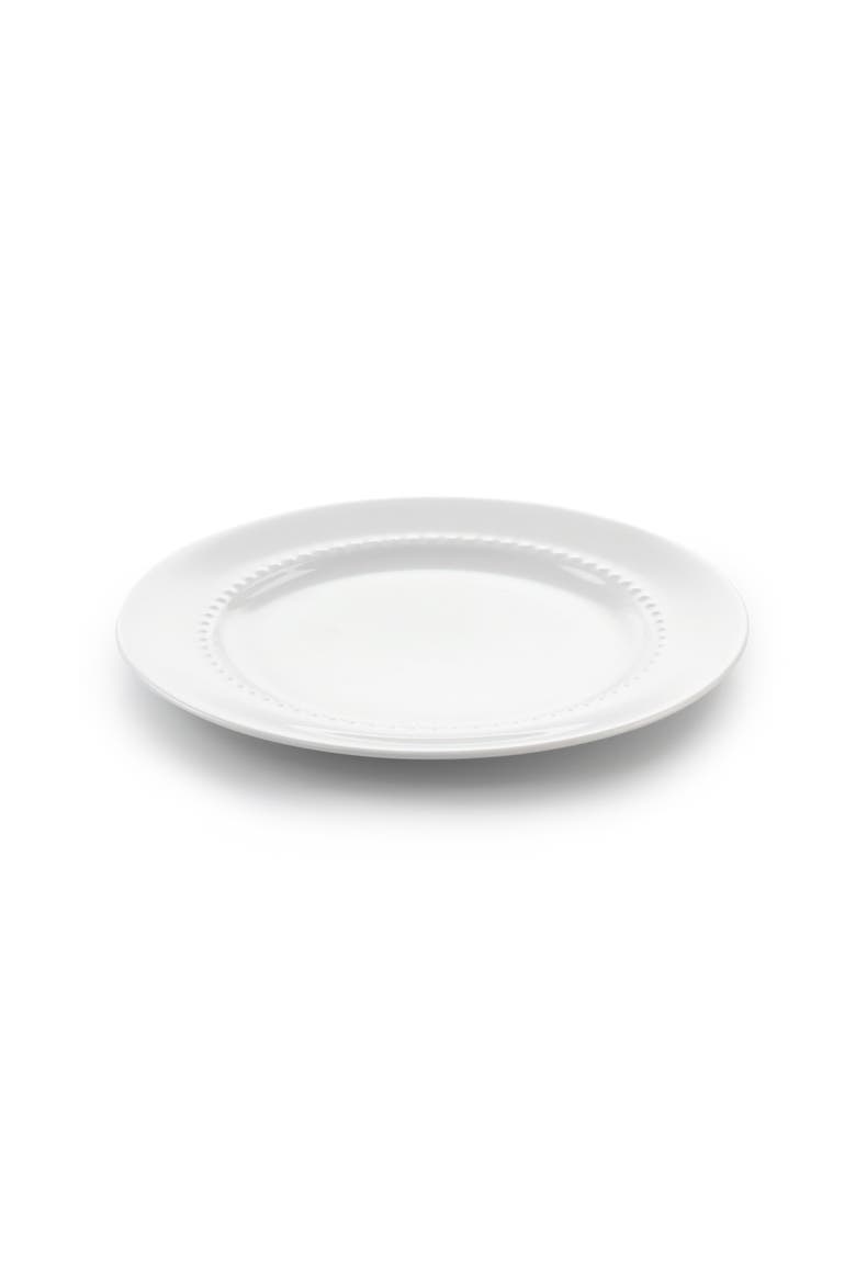 16 Piece Embossed Bone China Dinnerware Set, Alternate, color, White