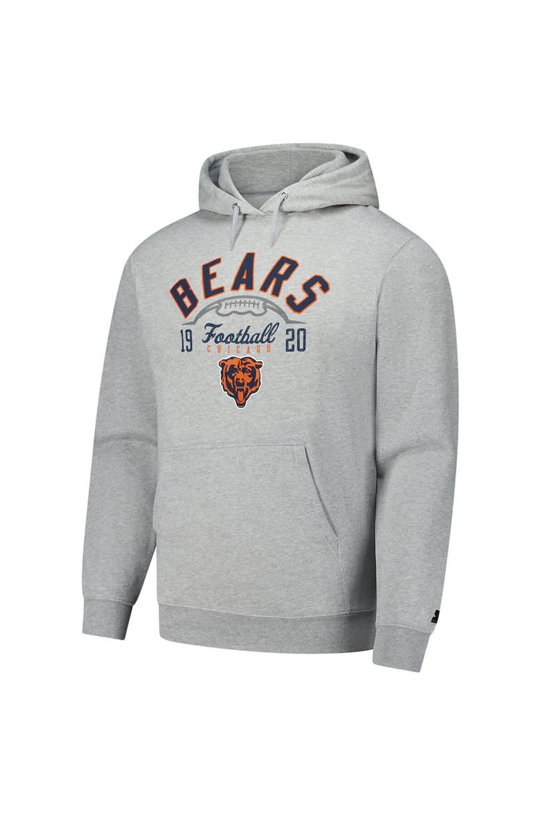 Men's Starter  Heather Gray Chicago Bears Pullover Hoodie, Alternate, color, Heather Gray