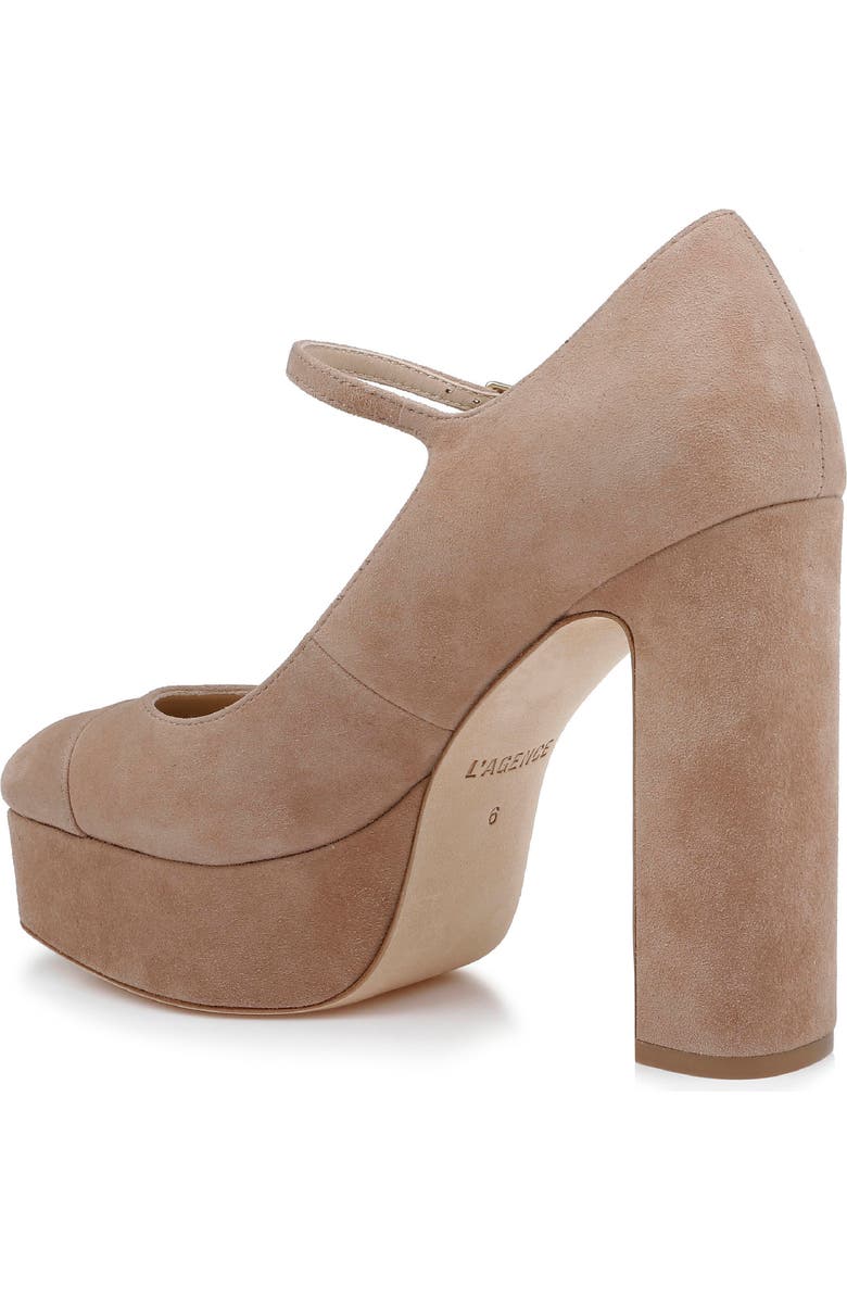 L'AGENCE Lilles Platform Pump, Alternate, color, Cappuccino Suede