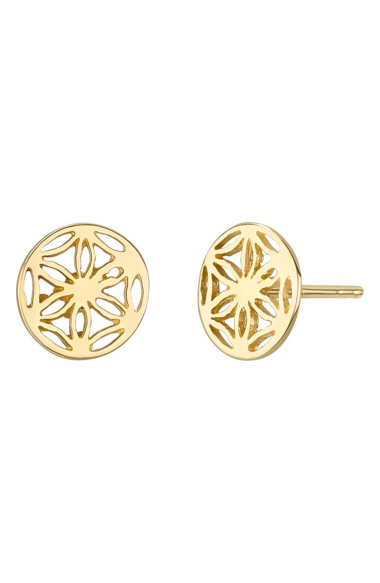 Bony Levy 14K Gold Cutout Floral Stud Earrings, Main, color, 