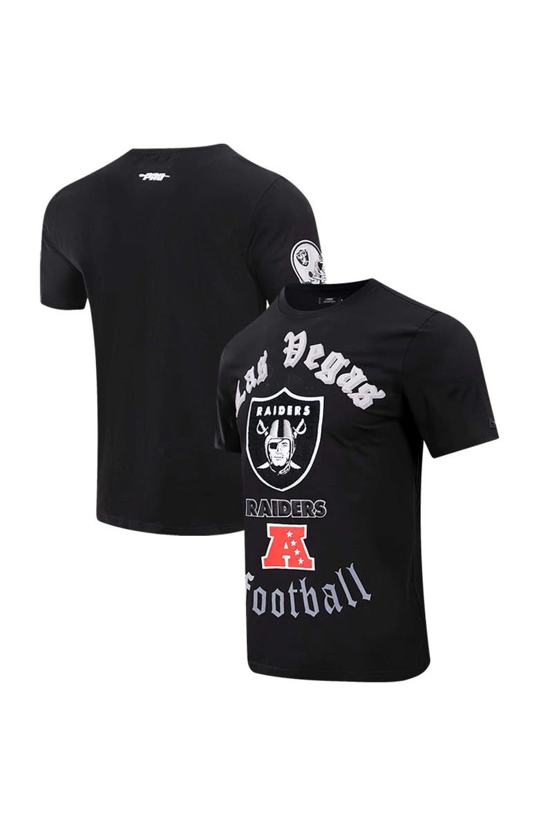 PRO STANDARD Men's Pro Standard Black Las Vegas Raiders Old English T-Shirt, Main, color, Black