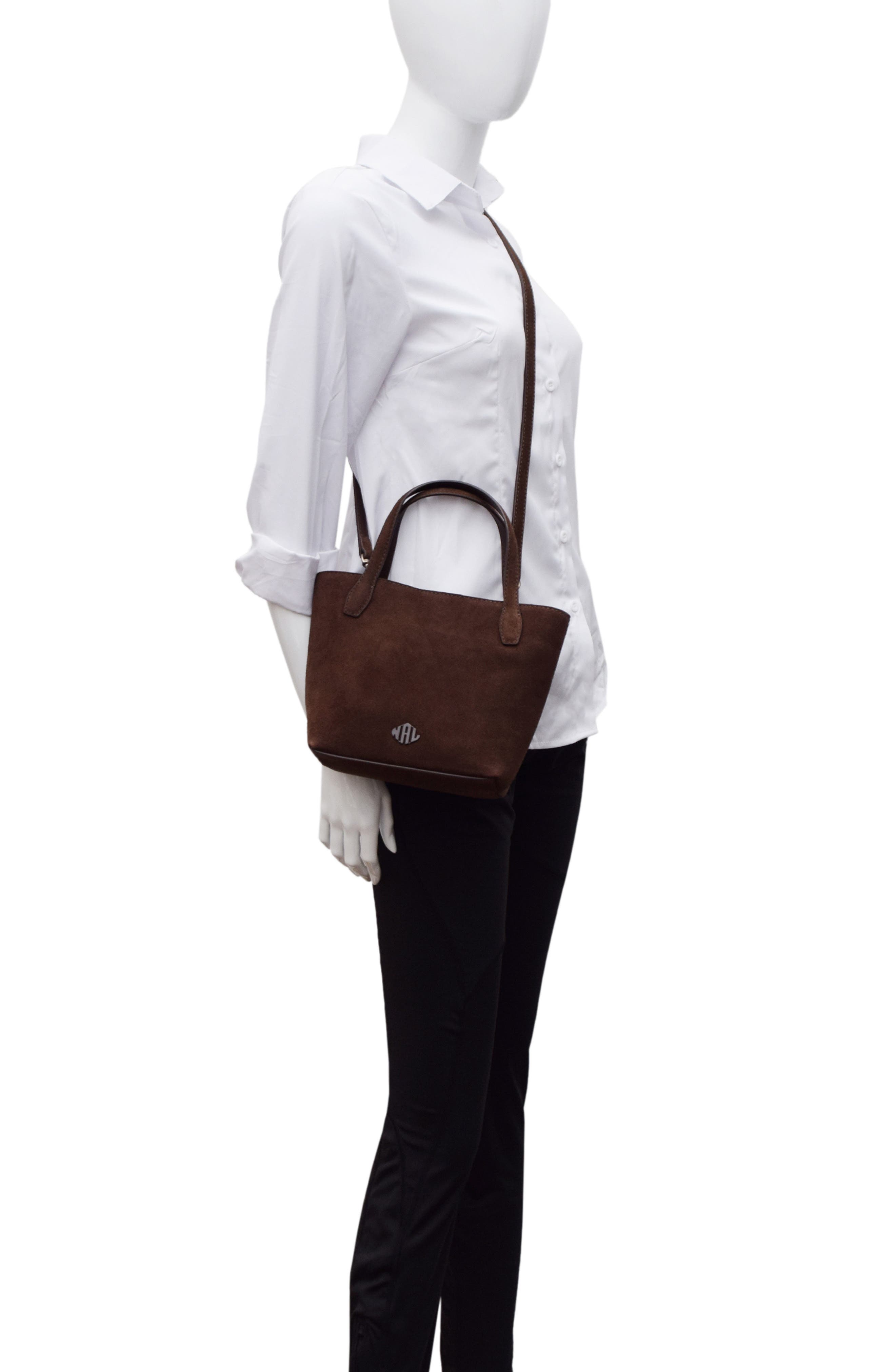 New Amsterdam Leatherworks Asher Tote Leather Crossbody Bag, Alternate, color, Espresso