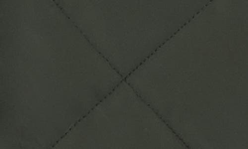 Ookie & Lala Quilted Hooded Bomber Jacket In Green