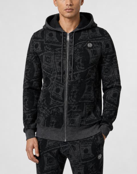 Knit Zip Hoodie All-over Dollar Men