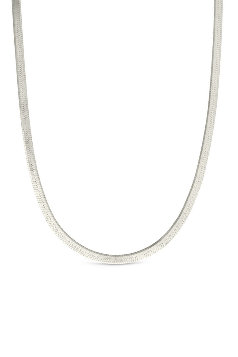 Sterling Silver Herringbone Chain Necklace, Main, color, SILVER
