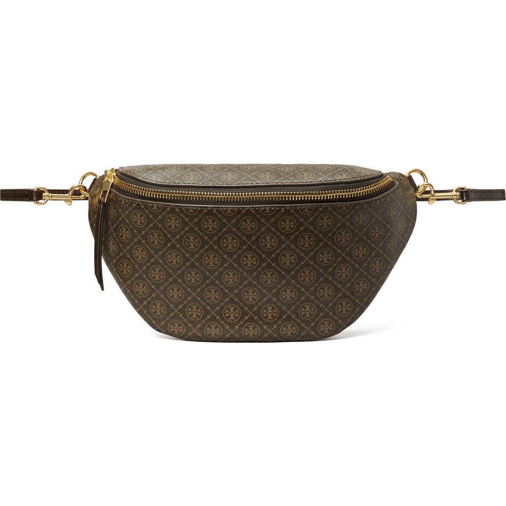 Tory Burch T Monogram Coated Canvas Belt Bag In French Press