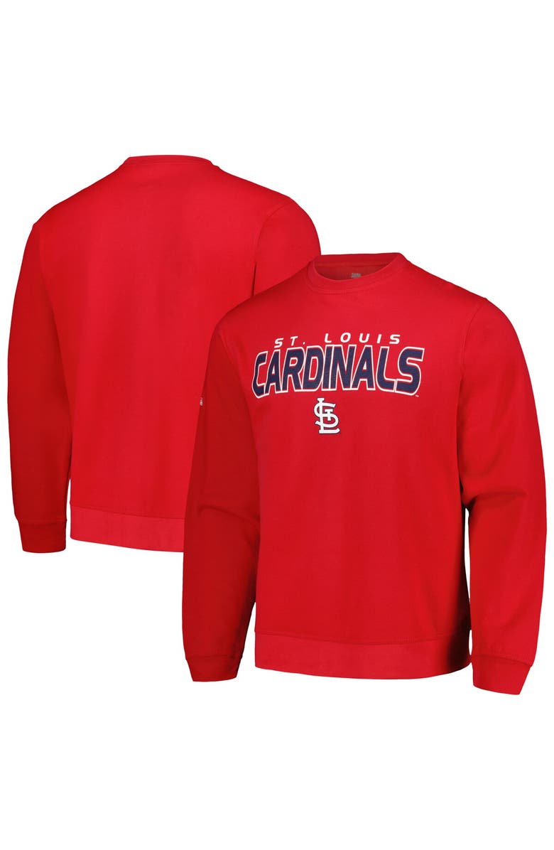 STITCHES Men's Stitches Red St. Louis Cardinals Pullover Sweatshirt, Main, color, Red