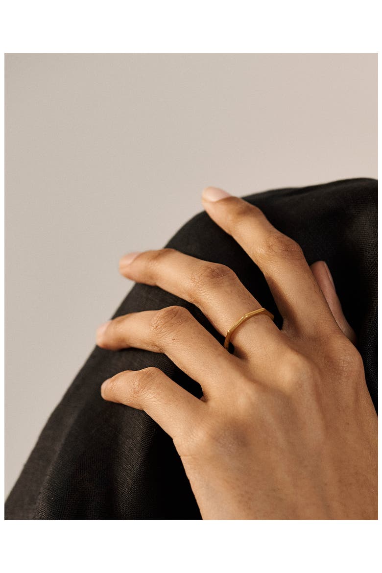 Octagon Stacking Ring, Alternate, color, 18CT GOLD VERMEIL