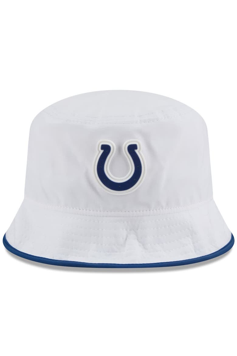 Men's New Era  White Indianapolis Colts 2025 NFL Training Camp Stretch Bucket Hat, Alternate, color, White