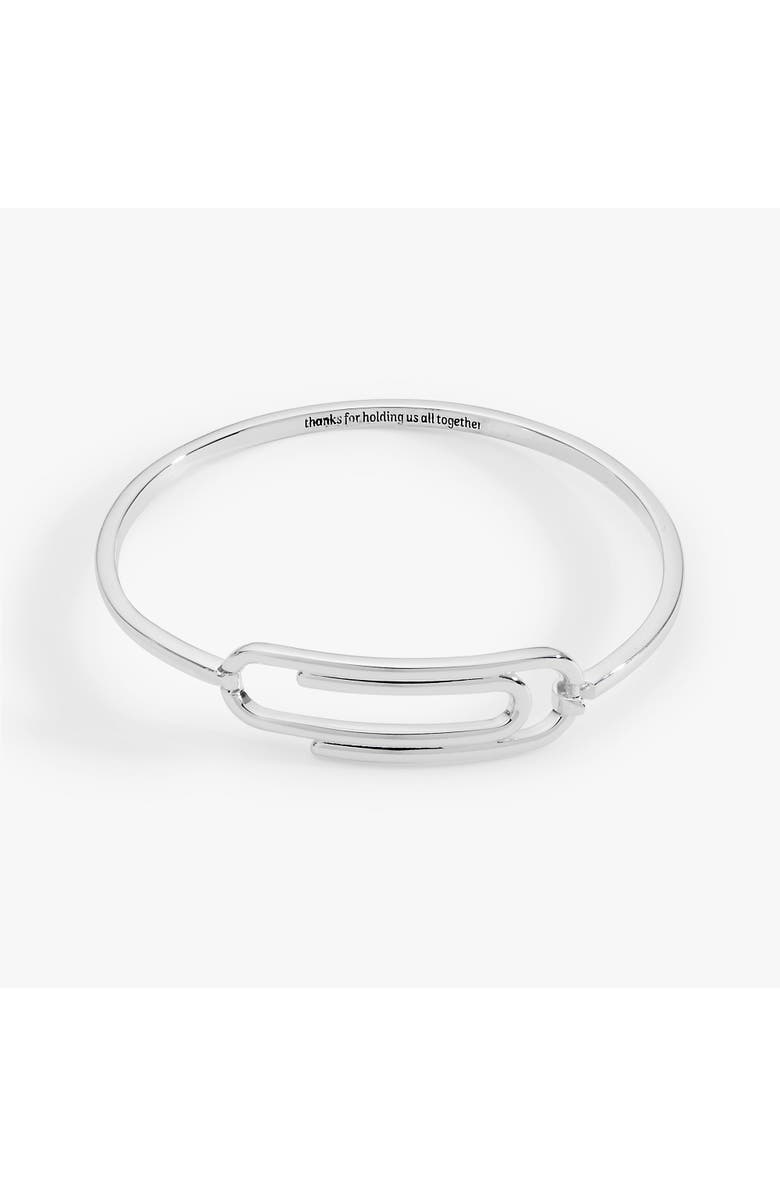 Alex and Ani Thanks For Holding Us All Together' Paperclip Tension Bangle, Main, color, 