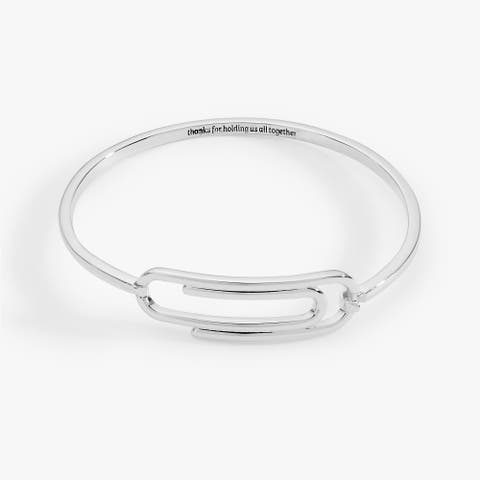 Thanks For Holding Us All Together' Paperclip Tension Bangle