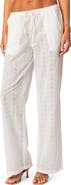 EDIKTED Lemon Lacey Cotton Eyelet Pants
