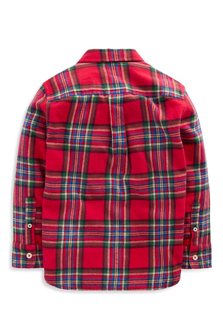 Kids' Check Cotton Shirt, Alternate, color, RED CHECK