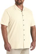 Oak Hill by DXL Big & Tall Solid Camp Shirt