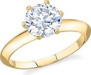 Crislu Brilliant Cut Cubic Zirconia Solitaire Ring