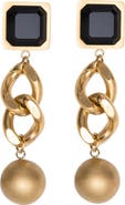 st. Moran Geo Street Onyx Drop Earrings