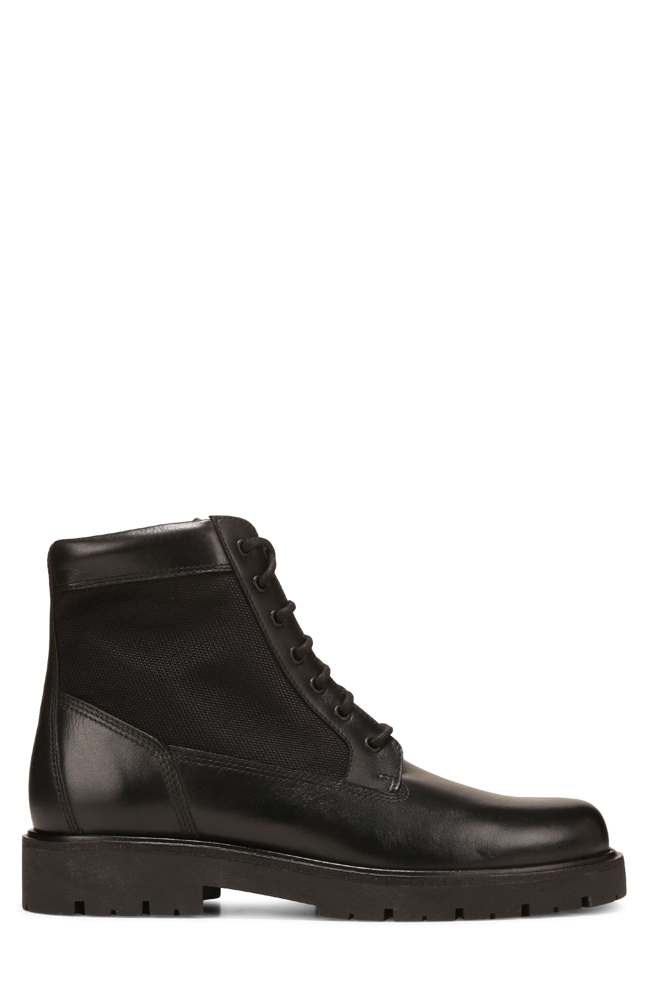 Lennox Leather Combat Boot, Alternate, color, BLACK LEATHER